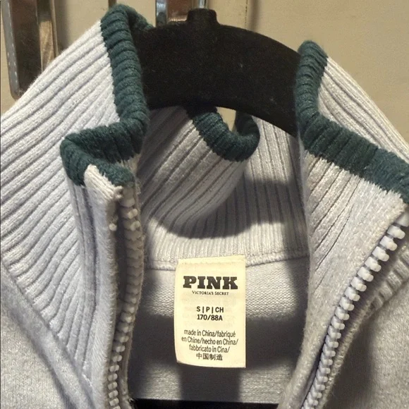 PINK Victoria's Secret Light Blue and Green Apres Ski sweater - Picture 4 of 5